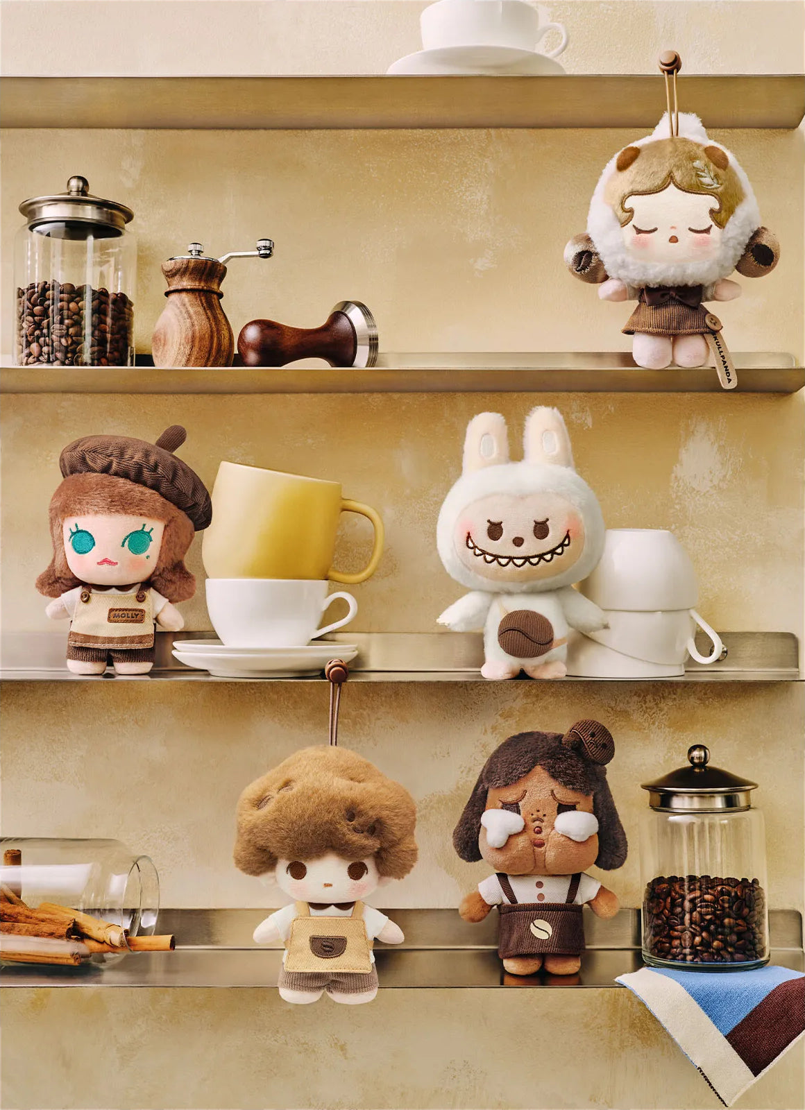 Coffee Factory Plush Pendants — Complete Collector’s Set
