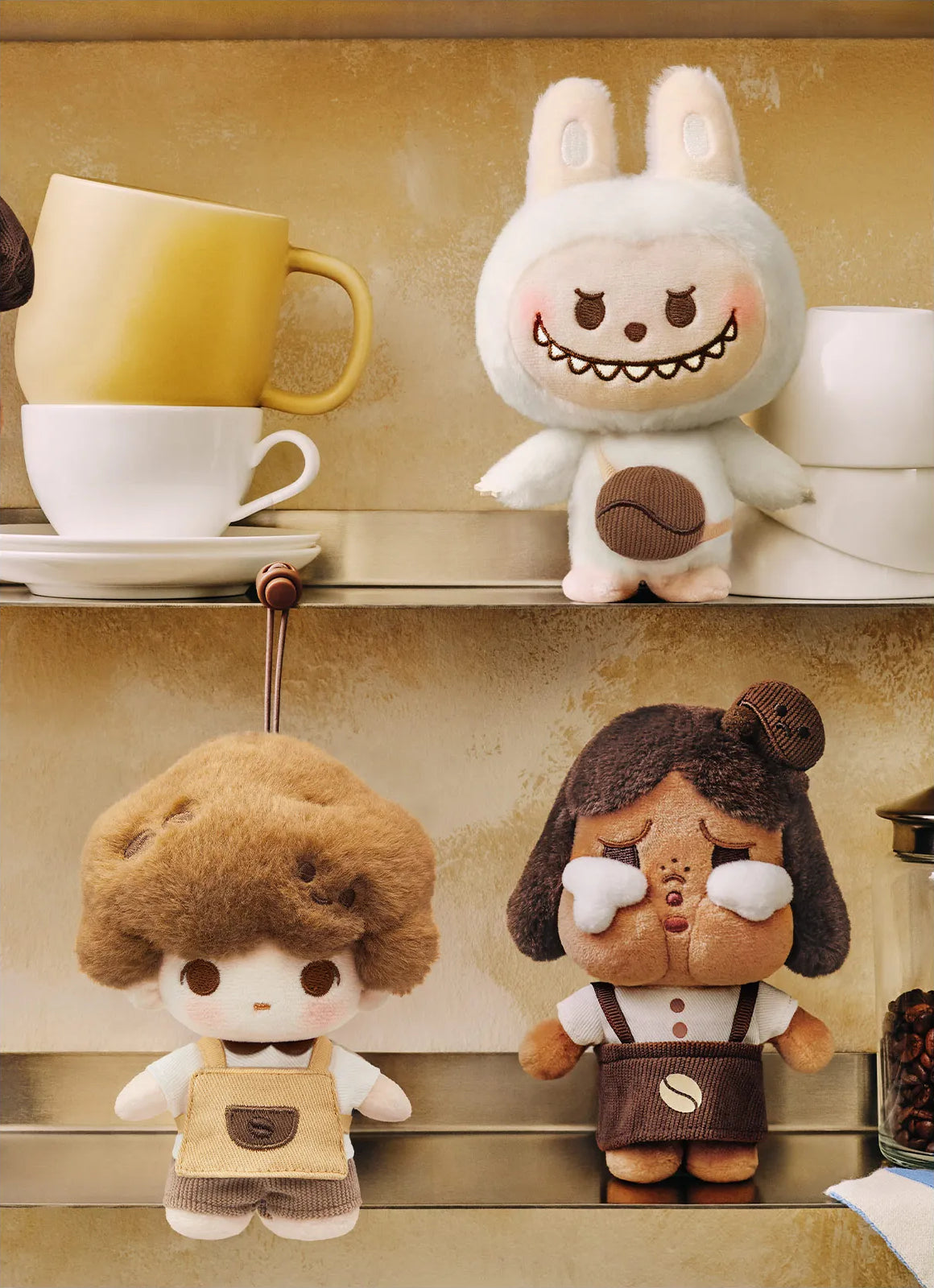 Coffee Factory Plush Pendants — Complete Collector’s Set