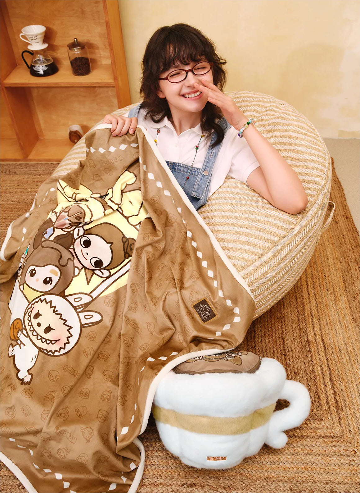 Coffee Factory Blanket & Pillow Set