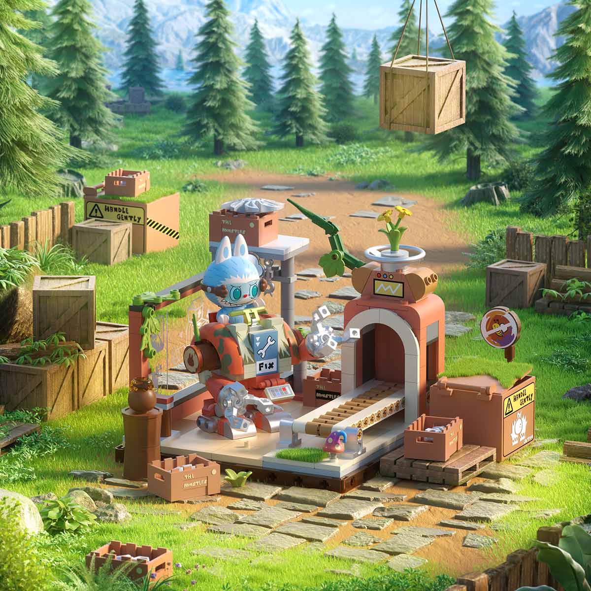 Forest Secret Base Building Blocks