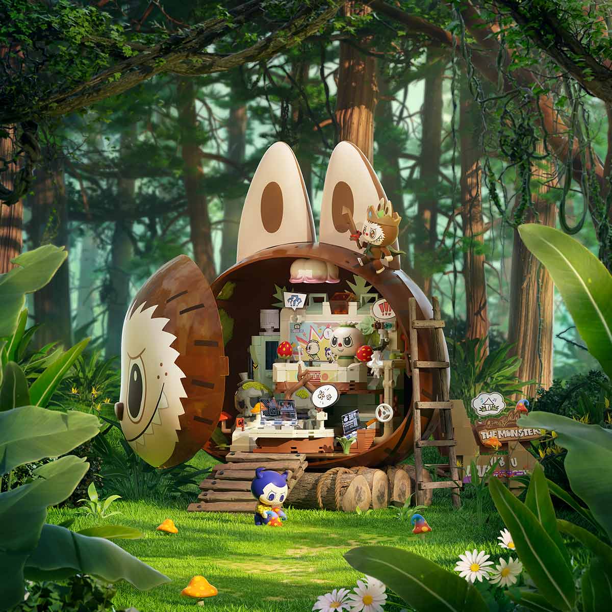 Forest Secret Base Building Blocks